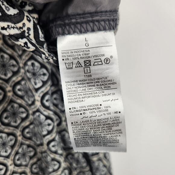 Old Navy Navy Blue and White Wide Leg Playa High-Rise Pants Womens Size Large L - Picture 4 of 4